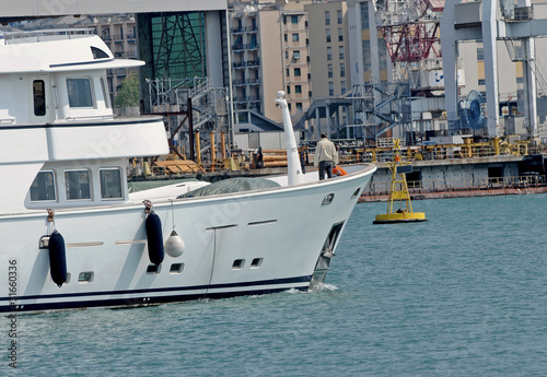 luxury boat in the harbor photo