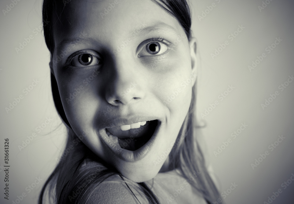 Fun portrait of an adorable little girl Fun portrait of an adorable little girl