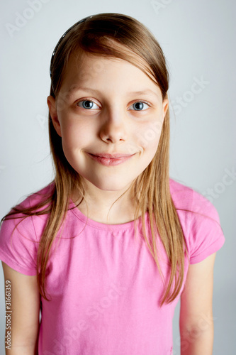 Fun portrait of an adorable little girl