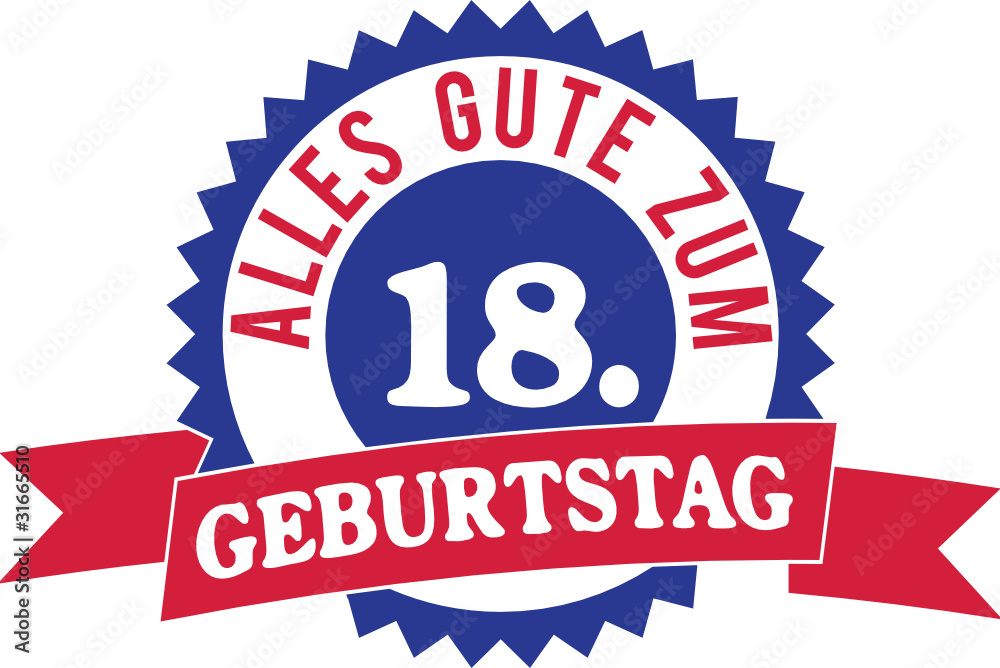 Alles Gute zum 18. Geburtstag Stock Vector Adobe Stock