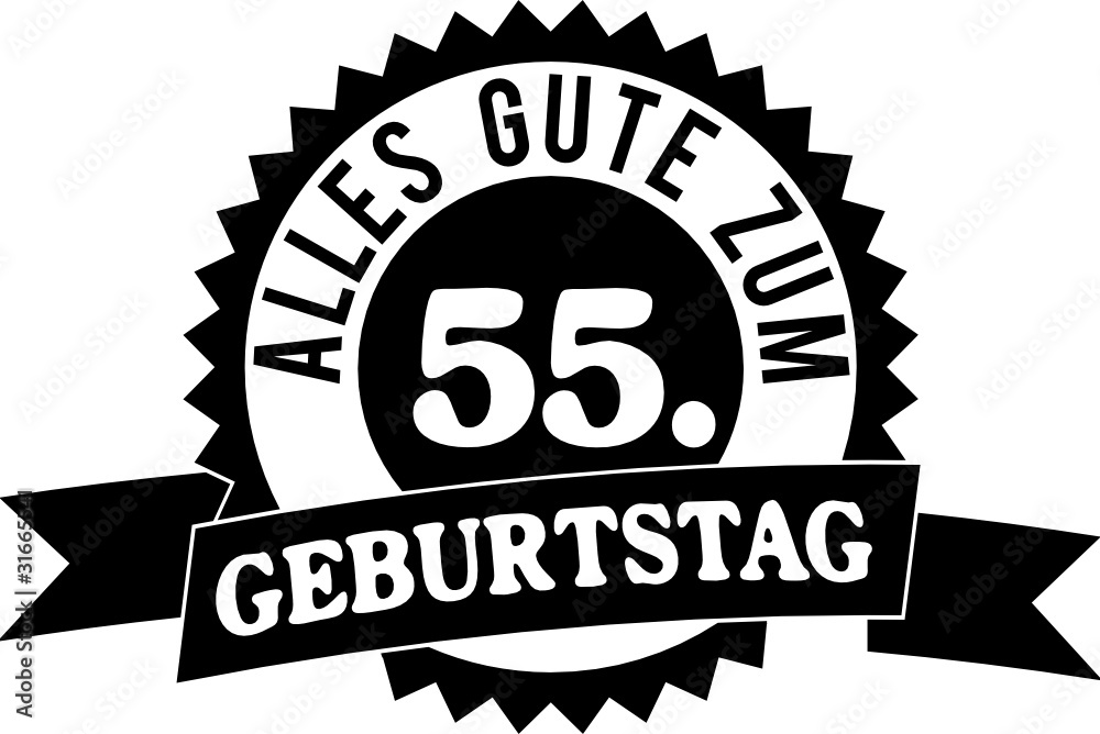 Vecteur Stock Alles Gute zum 55. Geburtstag Adobe Stock
