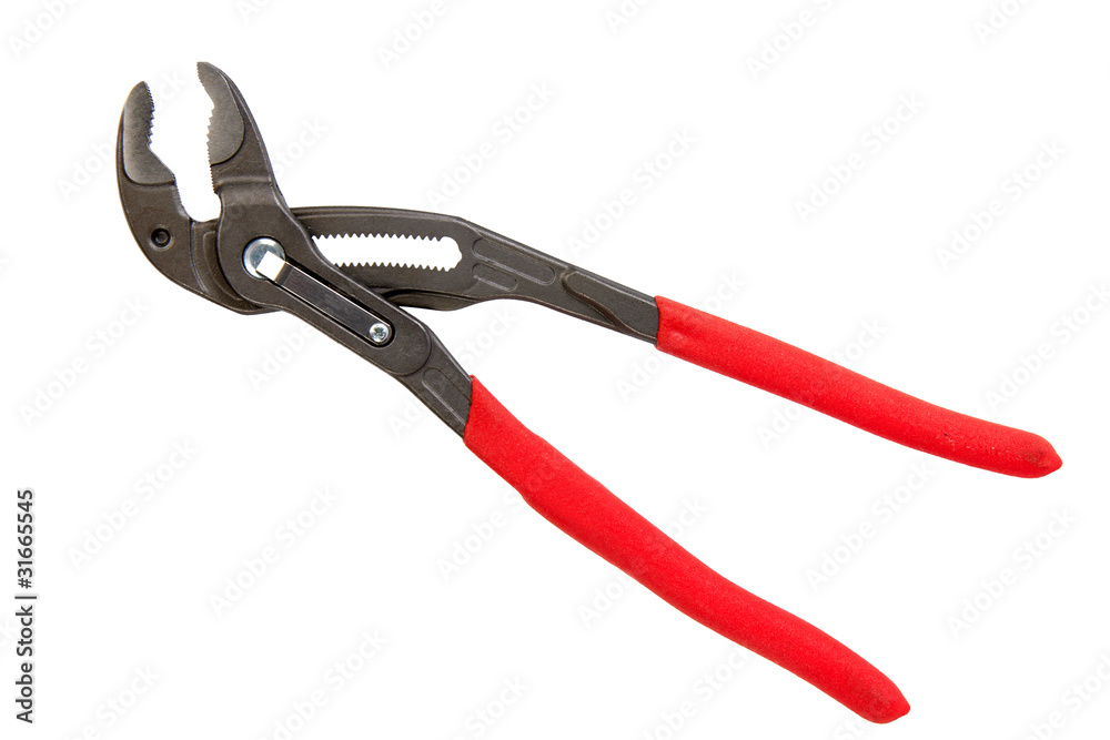 Manual bench tools, isolated on a white background Manual bench tools, isolated on a white background