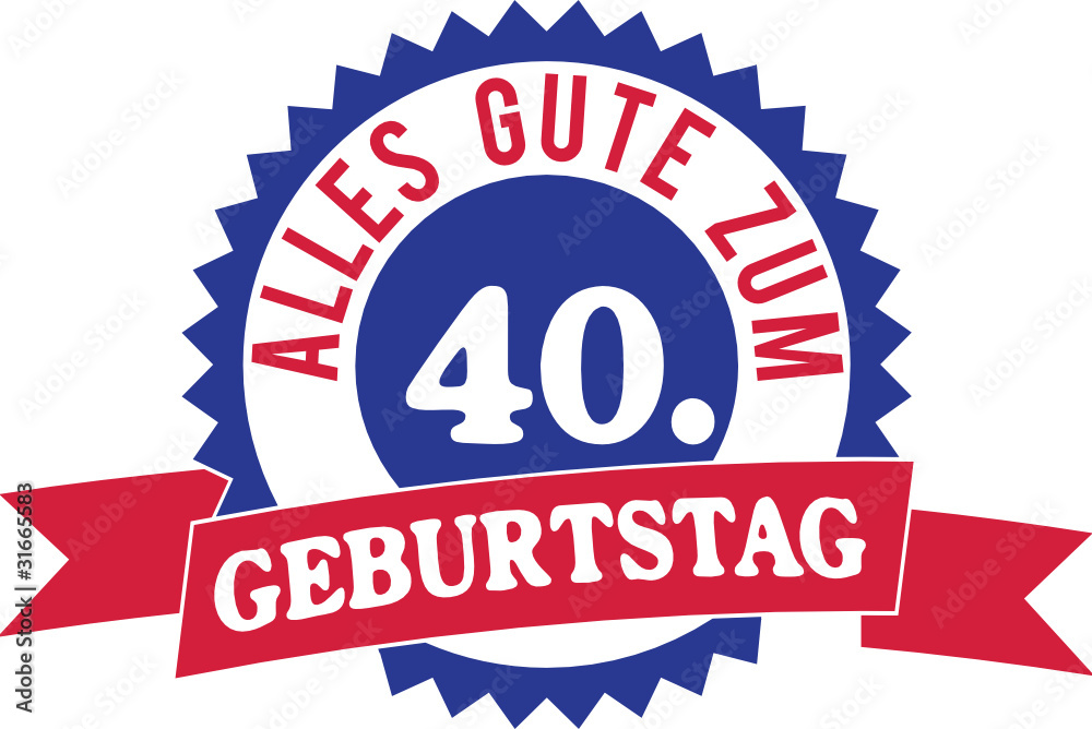 Alles Gute zum 40. Geburtstag 素材庫向量圖 Adobe Stock