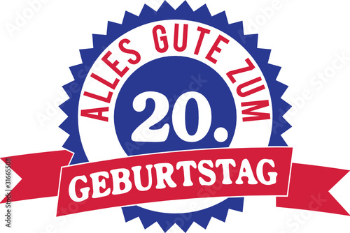 Alles Gute zum 20. Geburtstag