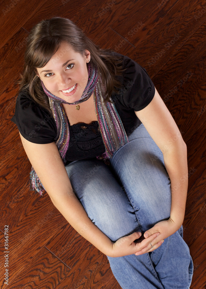 Young woman in sitting pose Young woman in sitting pose