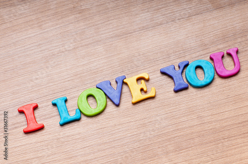 Wallpaper Mural I love you words on the background Torontodigital.ca