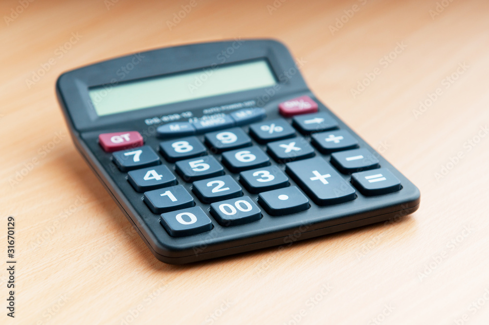 Business concept with accounting calculator Business concept with accounting calculator