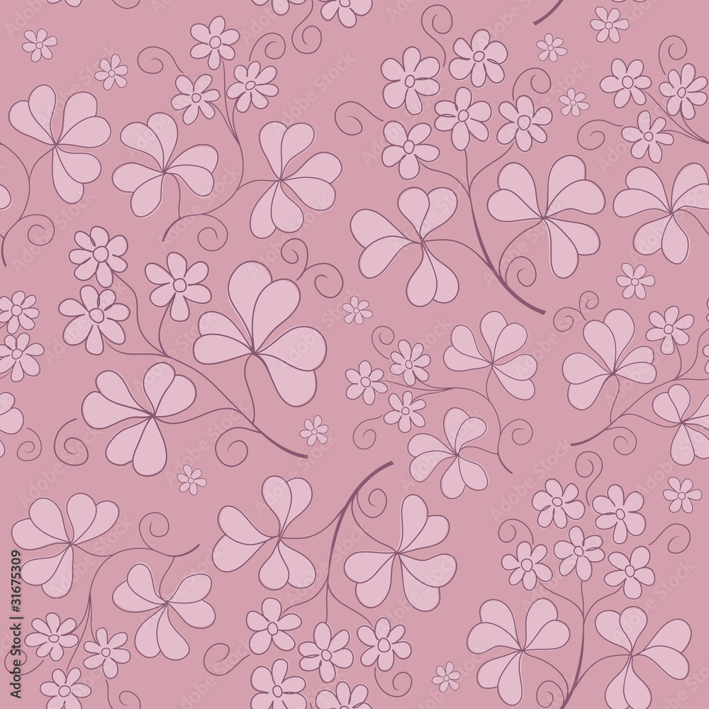 vector floral seamless texture with flowers