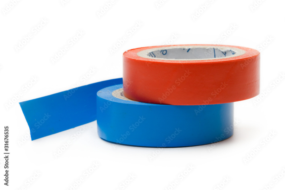 Adhesive tape isolated on white Adhesive tape isolated on white