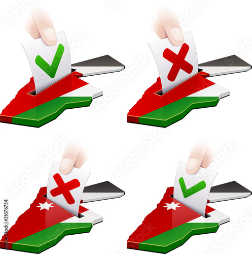 Référendum en Jordanie : pour ou contre (détouré)