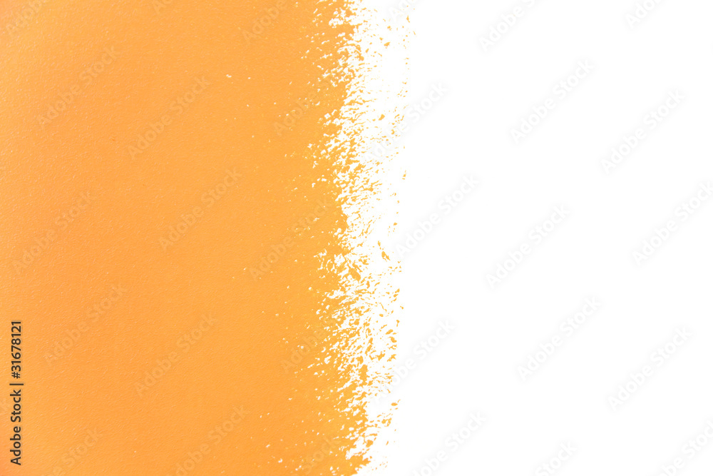 painted wall's background / orange / real texture / isolated on