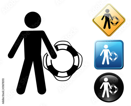 Baywatch pictogram and signs