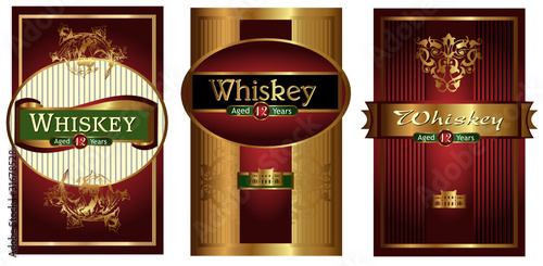 Whiskey Label Vectorset 18