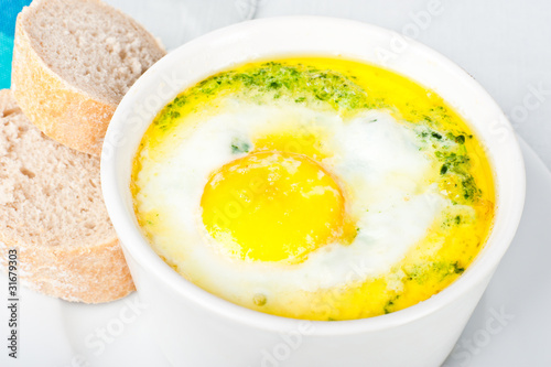 Spinach baked egg