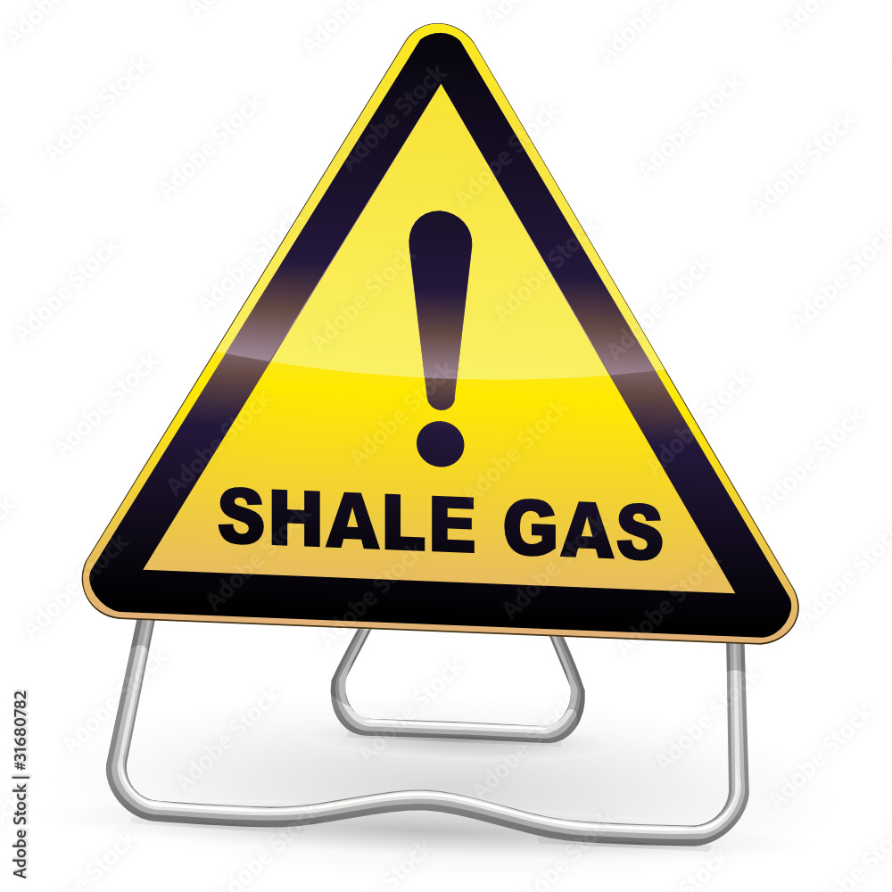 Yellow Shale Gas Warning Sign (tripod) Yellow Shale Gas Warning Sign (tripod)