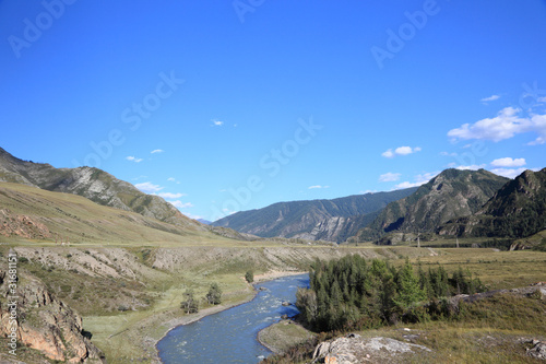 Mountain river Chuya in Russian Altai