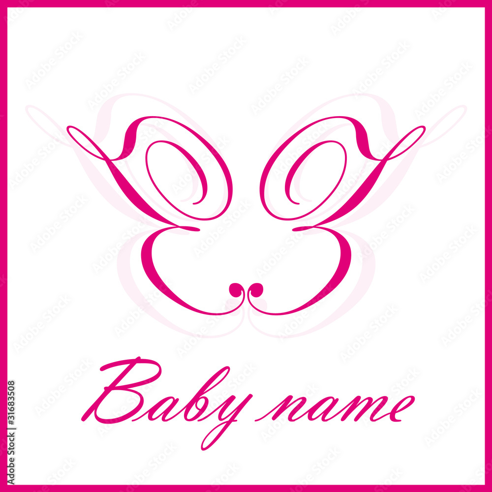 Obraz premium Card vector baby birth