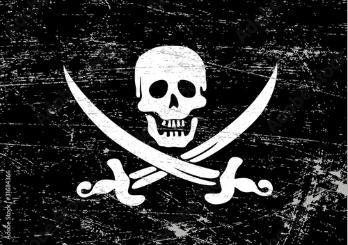 grunge pirat flag