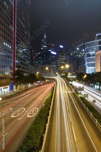 Hongkong street at night