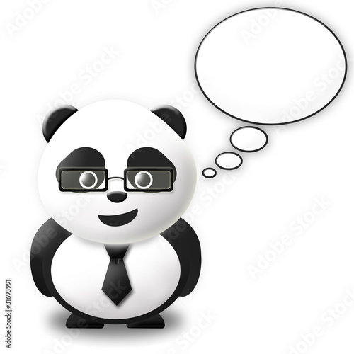 Fototapeta Naklejka Na Ścianę i Meble -  Talking bubble Panda