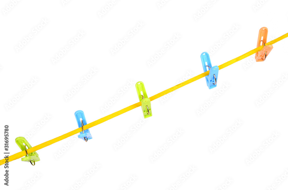clothespin on a cord clothespin on a cord