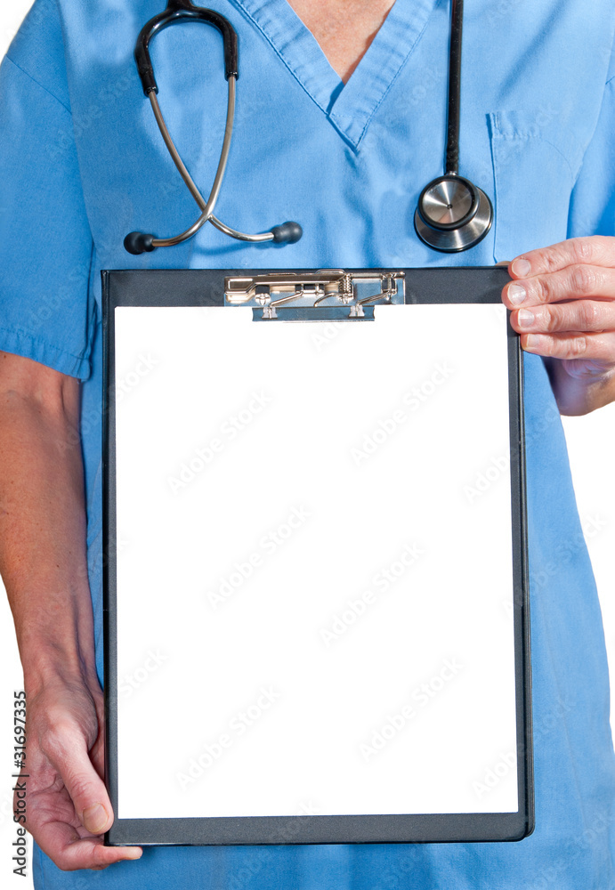 a doctor whit a clipboard a over white background a doctor whit a clipboard a over white background