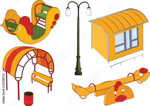 The complete set a children's swing