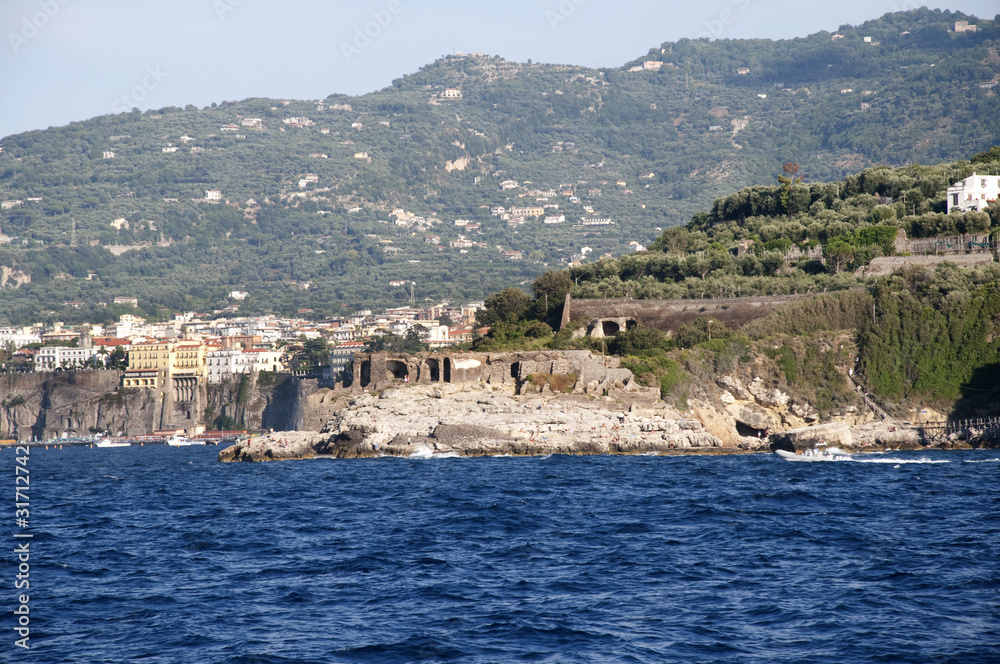 Amalfi Coast between Amalfi and Sorrento and Capri, Italy