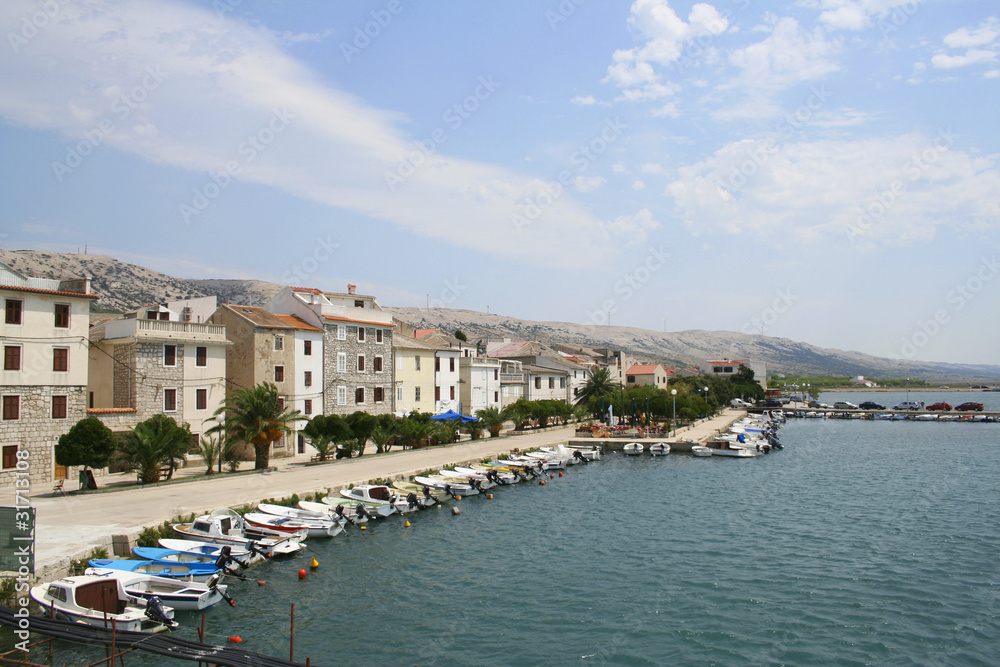 medieval town in Rab island