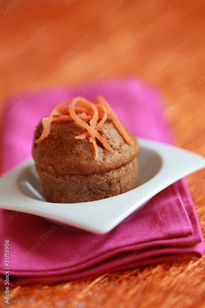 muffin gâteau carotte sur serviette - carrot cake muffin gâteau carotte sur serviette - carrot cake