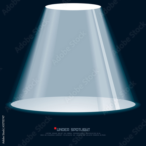 Under blue spotlight