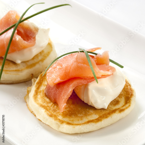 Принти на полотні Smoked Salmon Blini
