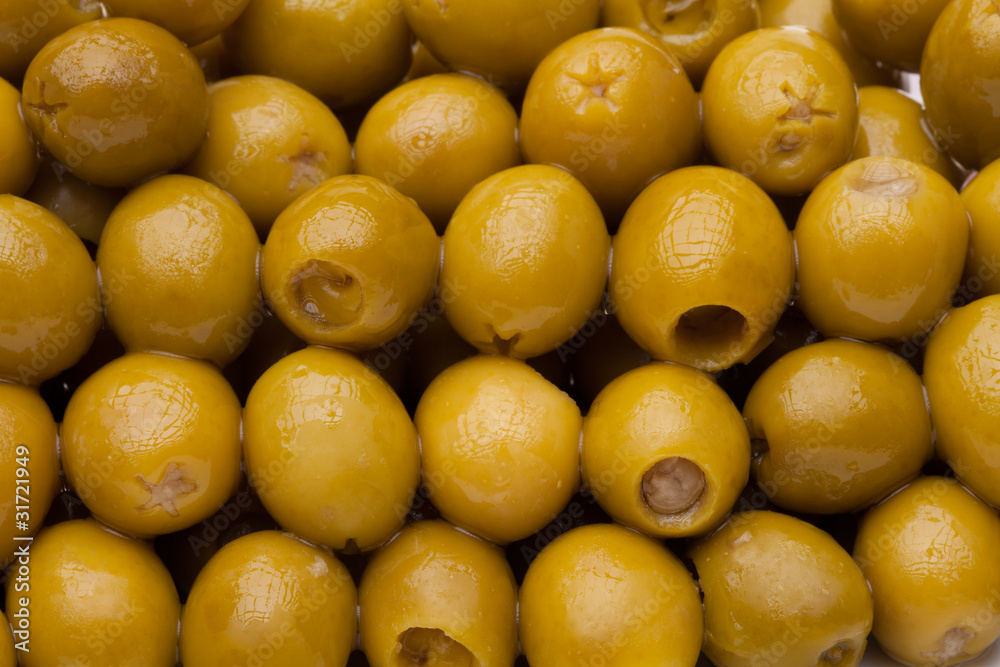 Close-up pattern of olives