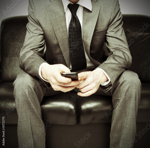 businessman with mobile