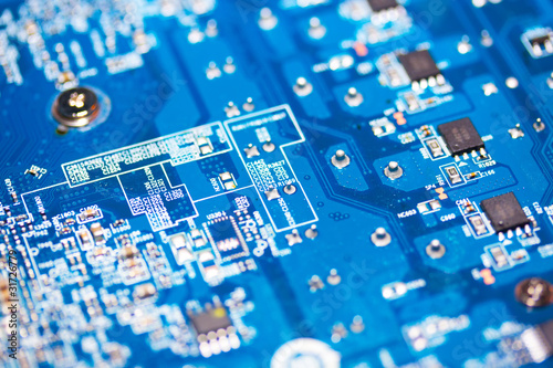 Macro of a graphic card laminate
