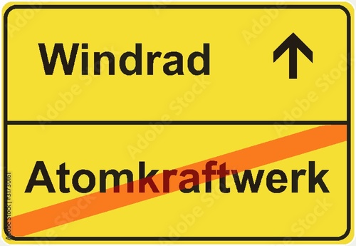 Ortsschild Kraftwerk