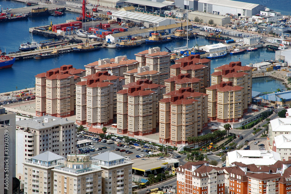 Gibraltar Stadtansicht und Hafen