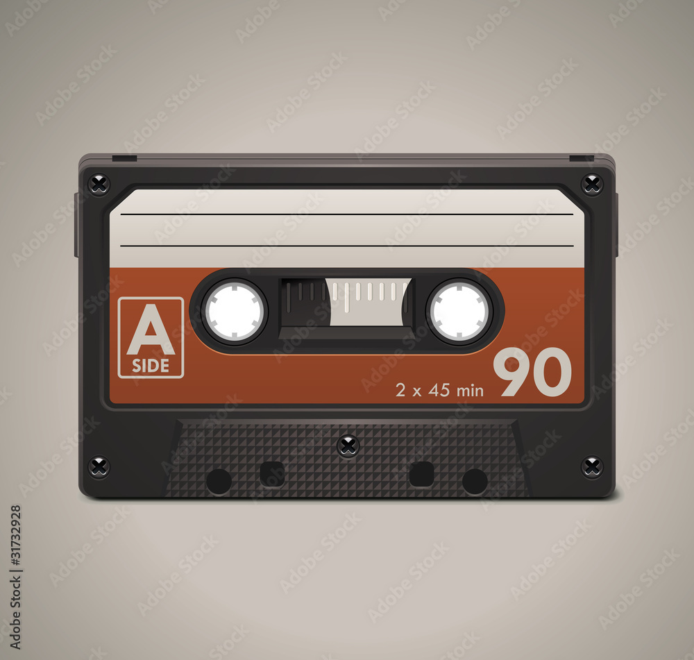 Vector audio cassette tape XXL icon