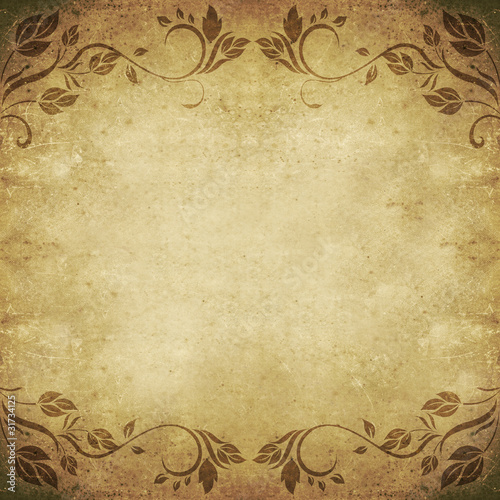 old dirty floral abstract background square