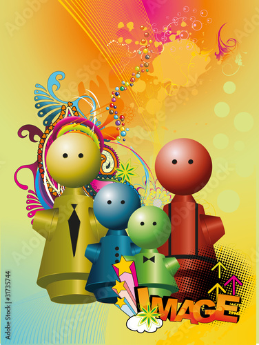 familia en vector