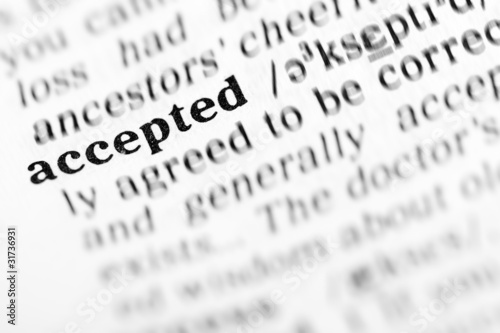 accepted (the dictionary project)