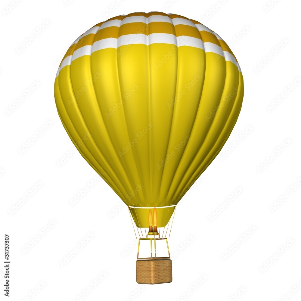 Naklejka premium hot air balloon isolated on a white background