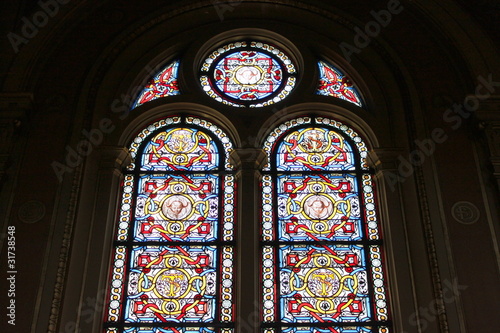 Vitrail de l'église de la Sainte-Trinité à Paris