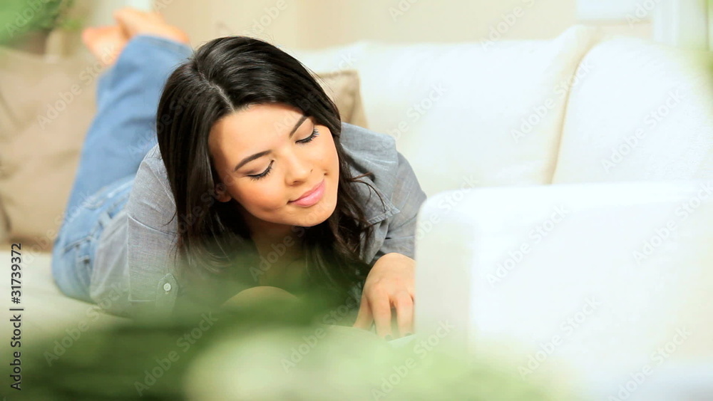 Young Girl Relaxing With a Book Young Girl Relaxing With a Book