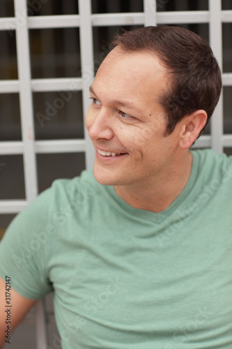 Image of a handsome man smiling