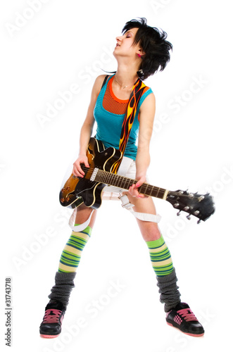 Young girl with a guitar