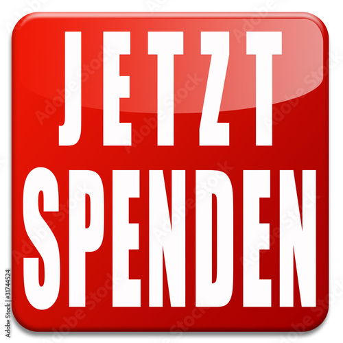 3D effect button "JETZT SPENDEN"