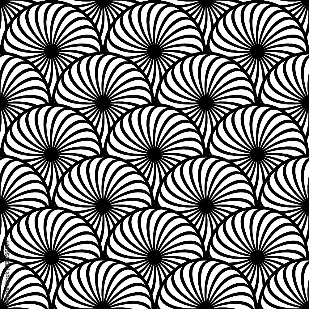 Seamless pattern with circle-shaped elements.