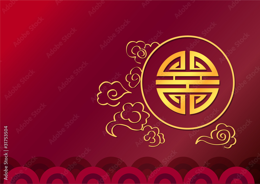 Chinese motif -happy, lucky and rich Chinese motif -happy, lucky and rich