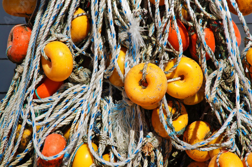 Fishing nets and ropes photo